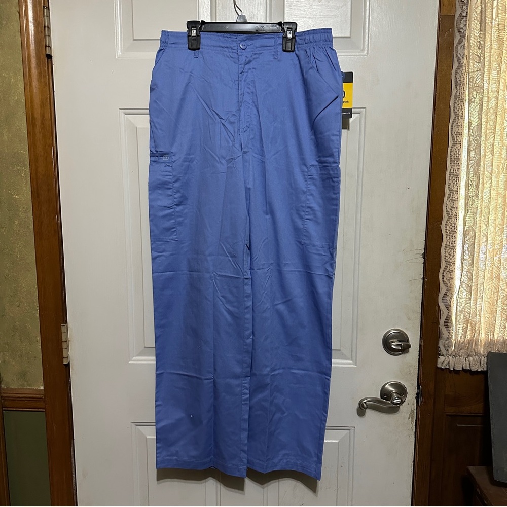 Wonderwink Wonderwork Men’s Ceil Blue Scrub Pants Classic Fit Medium‎